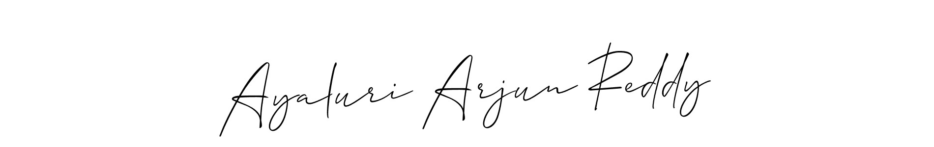 It looks lik you need a new signature style for name Ayaluri Arjun Reddy. Design unique handwritten (Allison_Script) signature with our free signature maker in just a few clicks. Ayaluri Arjun Reddy signature style 2 images and pictures png
