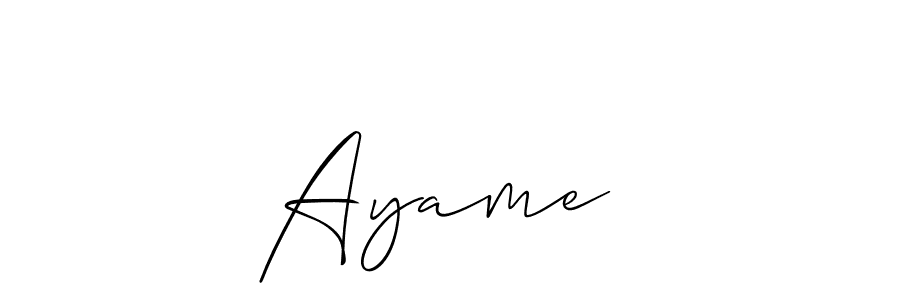 Ayame ♡ stylish signature style. Best Handwritten Sign (Allison_Script) for my name. Handwritten Signature Collection Ideas for my name Ayame ♡. Ayame ♡ signature style 2 images and pictures png