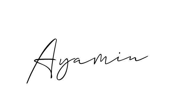 Similarly Allison_Script is the best handwritten signature design. Signature creator online .You can use it as an online autograph creator for name Ayamin. Ayamin signature style 2 images and pictures png