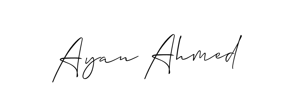 Make a short Ayan Ahmed signature style. Manage your documents anywhere anytime using Allison_Script. Create and add eSignatures, submit forms, share and send files easily. Ayan Ahmed signature style 2 images and pictures png