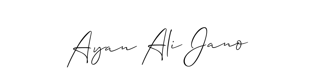 How to Draw Ayan Ali Jano signature style? Allison_Script is a latest design signature styles for name Ayan Ali Jano. Ayan Ali Jano signature style 2 images and pictures png