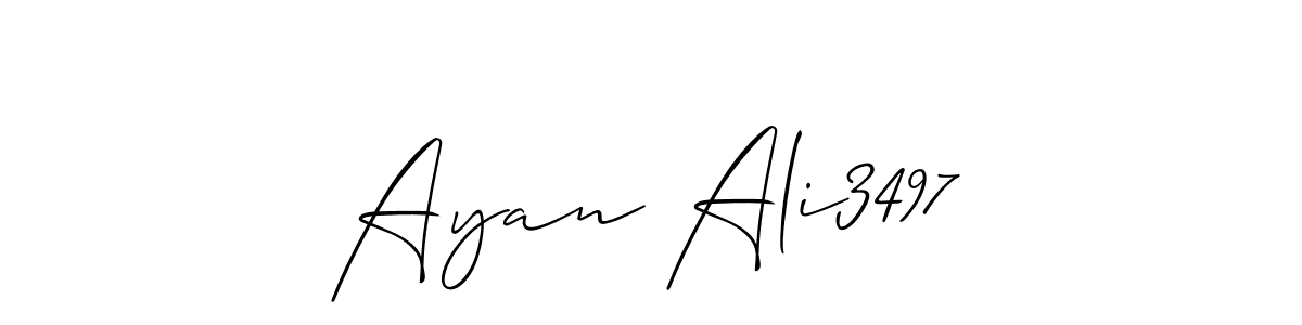 Create a beautiful signature design for name Ayan Ali3497. With this signature (Allison_Script) fonts, you can make a handwritten signature for free. Ayan Ali3497 signature style 2 images and pictures png