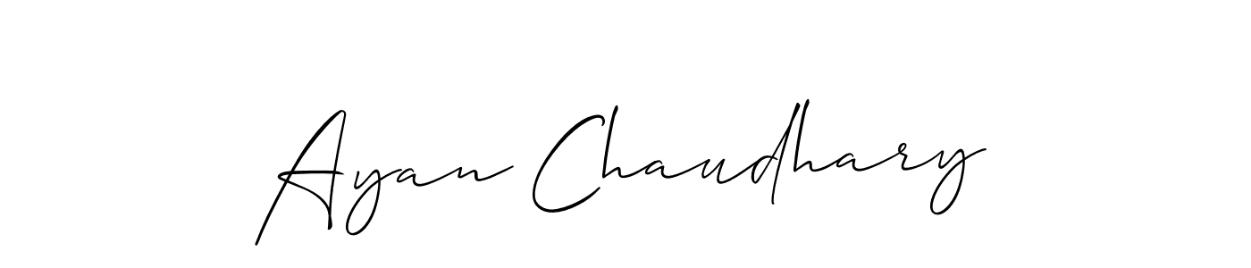 Make a beautiful signature design for name Ayan Chaudhary. With this signature (Allison_Script) style, you can create a handwritten signature for free. Ayan Chaudhary signature style 2 images and pictures png