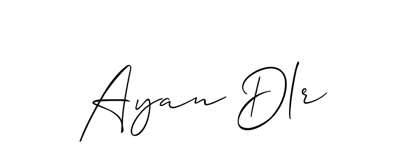 Allison_Script is a professional signature style that is perfect for those who want to add a touch of class to their signature. It is also a great choice for those who want to make their signature more unique. Get Ayan Dlr name to fancy signature for free. Ayan Dlr signature style 2 images and pictures png