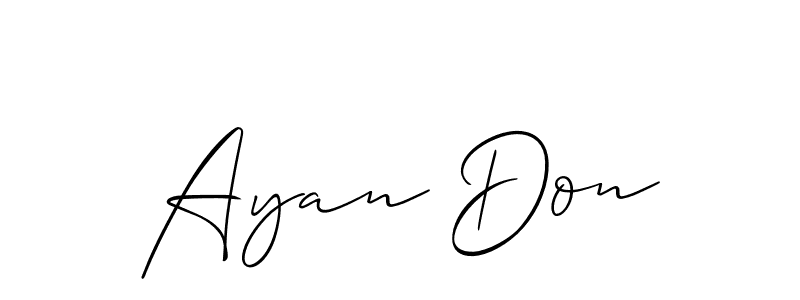 You can use this online signature creator to create a handwritten signature for the name Ayan Don. This is the best online autograph maker. Ayan Don signature style 2 images and pictures png