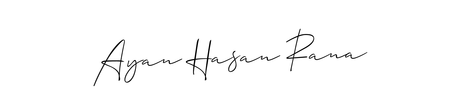 Make a beautiful signature design for name Ayan Hasan Rana. With this signature (Allison_Script) style, you can create a handwritten signature for free. Ayan Hasan Rana signature style 2 images and pictures png