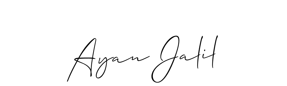 Ayan Jalil stylish signature style. Best Handwritten Sign (Allison_Script) for my name. Handwritten Signature Collection Ideas for my name Ayan Jalil. Ayan Jalil signature style 2 images and pictures png