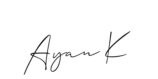 Make a beautiful signature design for name Ayan K. Use this online signature maker to create a handwritten signature for free. Ayan K signature style 2 images and pictures png