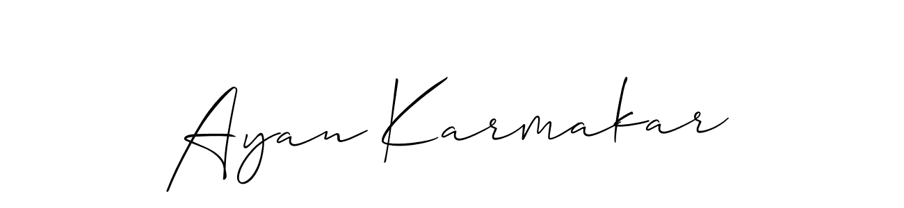 Make a short Ayan Karmakar signature style. Manage your documents anywhere anytime using Allison_Script. Create and add eSignatures, submit forms, share and send files easily. Ayan Karmakar signature style 2 images and pictures png