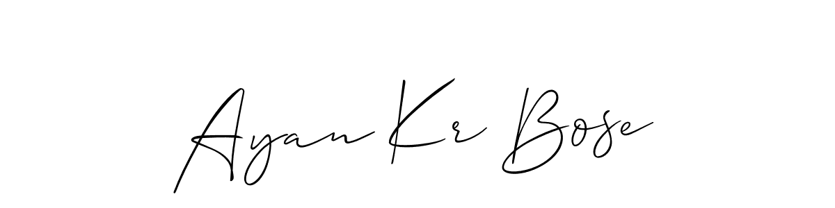 Use a signature maker to create a handwritten signature online. With this signature software, you can design (Allison_Script) your own signature for name Ayan Kr Bose. Ayan Kr Bose signature style 2 images and pictures png