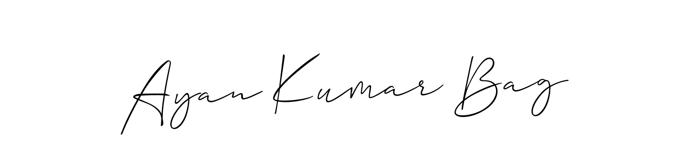 Ayan Kumar Bag stylish signature style. Best Handwritten Sign (Allison_Script) for my name. Handwritten Signature Collection Ideas for my name Ayan Kumar Bag. Ayan Kumar Bag signature style 2 images and pictures png