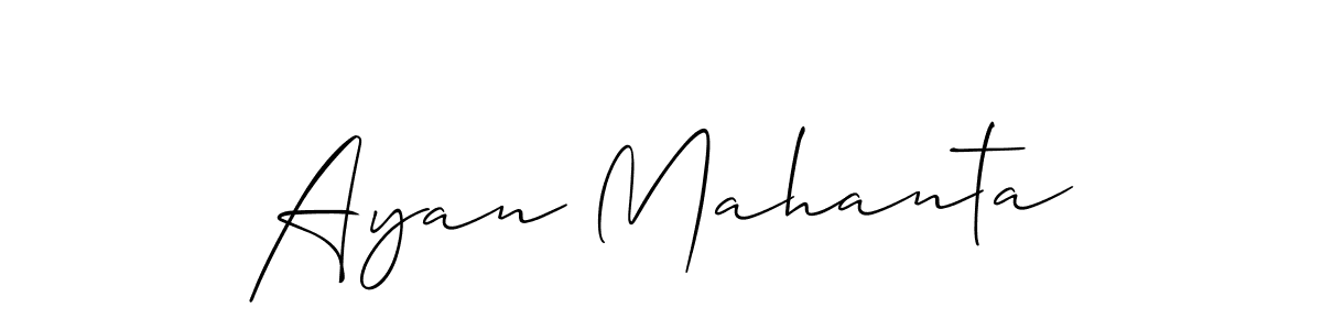 Make a short Ayan Mahanta signature style. Manage your documents anywhere anytime using Allison_Script. Create and add eSignatures, submit forms, share and send files easily. Ayan Mahanta signature style 2 images and pictures png