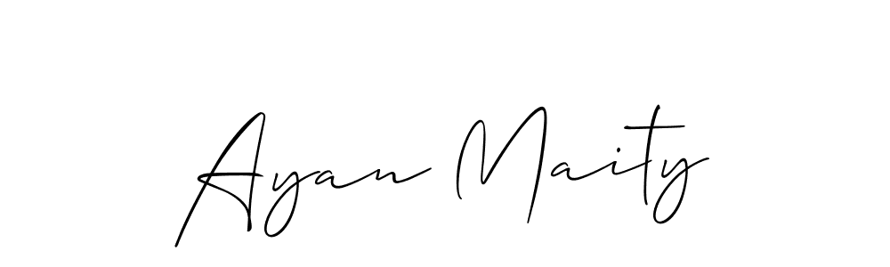 Make a beautiful signature design for name Ayan Maity. With this signature (Allison_Script) style, you can create a handwritten signature for free. Ayan Maity signature style 2 images and pictures png