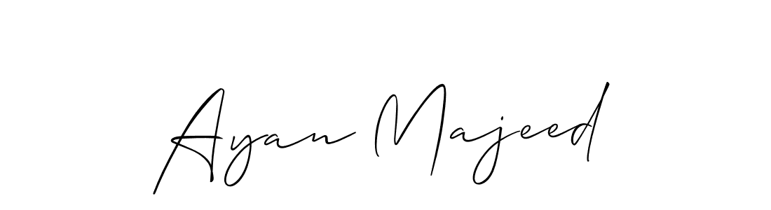 if you are searching for the best signature style for your name Ayan Majeed. so please give up your signature search. here we have designed multiple signature styles  using Allison_Script. Ayan Majeed signature style 2 images and pictures png