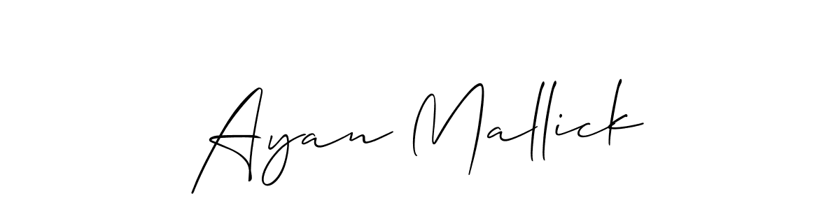 How to Draw Ayan Mallick signature style? Allison_Script is a latest design signature styles for name Ayan Mallick. Ayan Mallick signature style 2 images and pictures png