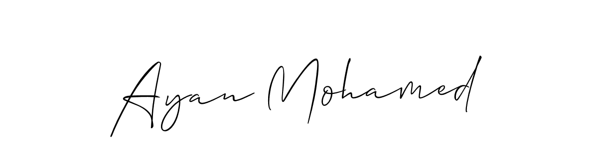 How to make Ayan Mohamed signature? Allison_Script is a professional autograph style. Create handwritten signature for Ayan Mohamed name. Ayan Mohamed signature style 2 images and pictures png