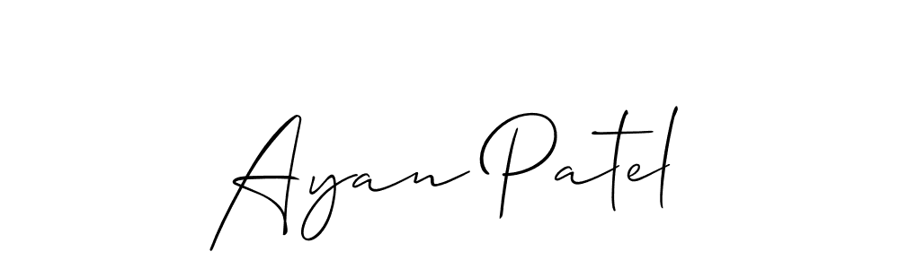 Also we have Ayan Patel name is the best signature style. Create professional handwritten signature collection using Allison_Script autograph style. Ayan Patel signature style 2 images and pictures png