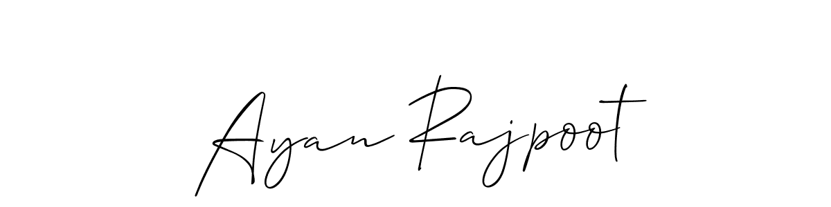 How to make Ayan Rajpoot signature? Allison_Script is a professional autograph style. Create handwritten signature for Ayan Rajpoot name. Ayan Rajpoot signature style 2 images and pictures png