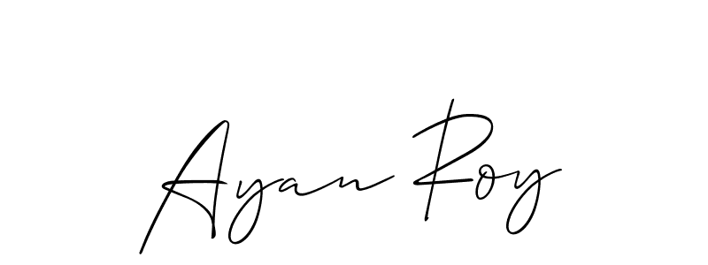 if you are searching for the best signature style for your name Ayan Roy. so please give up your signature search. here we have designed multiple signature styles  using Allison_Script. Ayan Roy signature style 2 images and pictures png