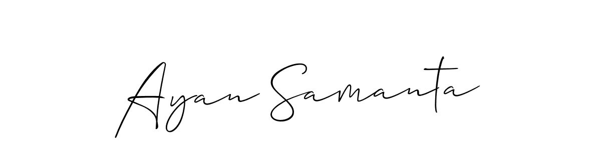 Ayan Samanta stylish signature style. Best Handwritten Sign (Allison_Script) for my name. Handwritten Signature Collection Ideas for my name Ayan Samanta. Ayan Samanta signature style 2 images and pictures png