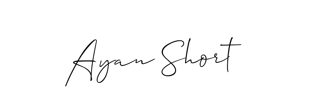 Also we have Ayan Short name is the best signature style. Create professional handwritten signature collection using Allison_Script autograph style. Ayan Short signature style 2 images and pictures png