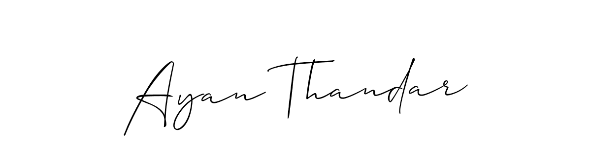 You should practise on your own different ways (Allison_Script) to write your name (Ayan Thandar) in signature. don't let someone else do it for you. Ayan Thandar signature style 2 images and pictures png