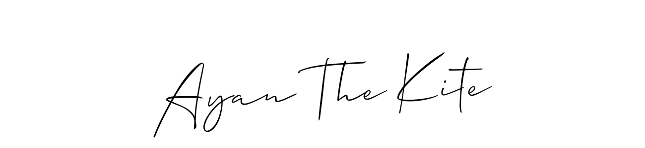 Create a beautiful signature design for name Ayan The Kite. With this signature (Allison_Script) fonts, you can make a handwritten signature for free. Ayan The Kite signature style 2 images and pictures png