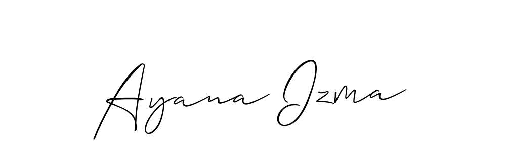 Similarly Allison_Script is the best handwritten signature design. Signature creator online .You can use it as an online autograph creator for name Ayana Izma. Ayana Izma signature style 2 images and pictures png