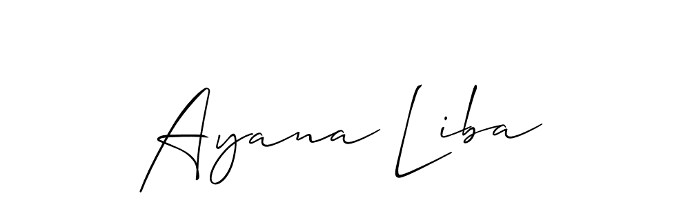 Check out images of Autograph of Ayana Liba name. Actor Ayana Liba Signature Style. Allison_Script is a professional sign style online. Ayana Liba signature style 2 images and pictures png