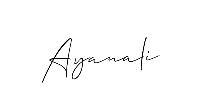 Make a beautiful signature design for name Ayanali. Use this online signature maker to create a handwritten signature for free. Ayanali signature style 2 images and pictures png