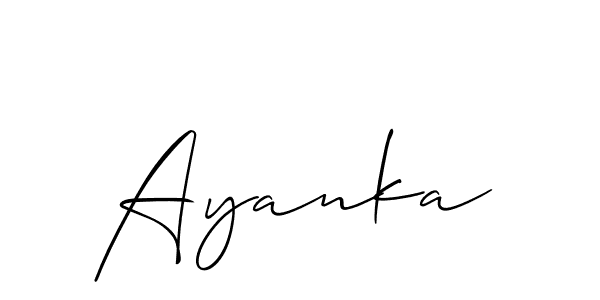 It looks lik you need a new signature style for name Ayanka. Design unique handwritten (Allison_Script) signature with our free signature maker in just a few clicks. Ayanka signature style 2 images and pictures png