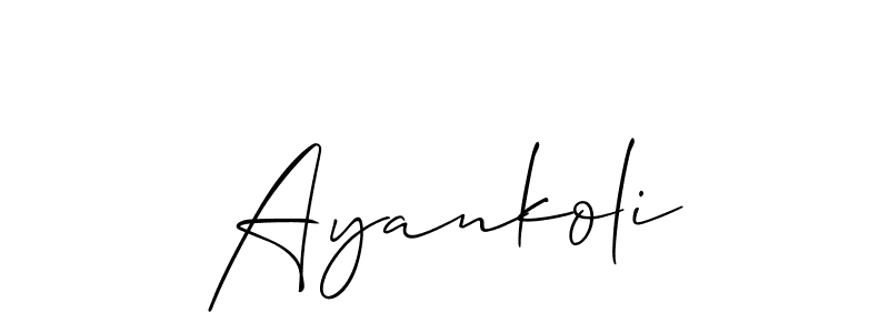 Make a short Ayankoli signature style. Manage your documents anywhere anytime using Allison_Script. Create and add eSignatures, submit forms, share and send files easily. Ayankoli signature style 2 images and pictures png
