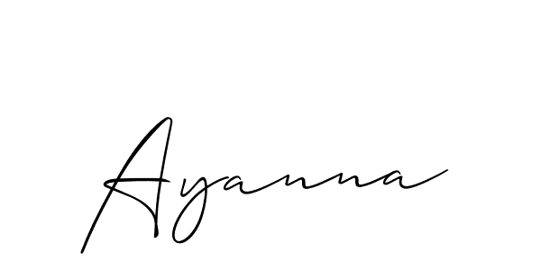 Make a short Ayanna signature style. Manage your documents anywhere anytime using Allison_Script. Create and add eSignatures, submit forms, share and send files easily. Ayanna signature style 2 images and pictures png