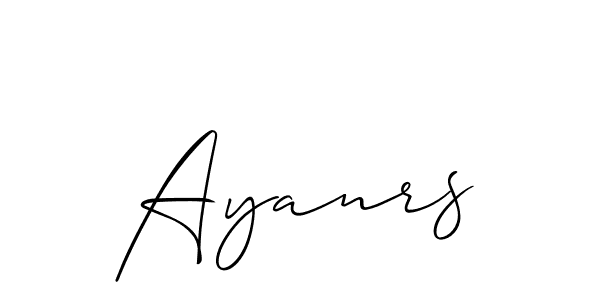 How to make Ayanrs signature? Allison_Script is a professional autograph style. Create handwritten signature for Ayanrs name. Ayanrs signature style 2 images and pictures png