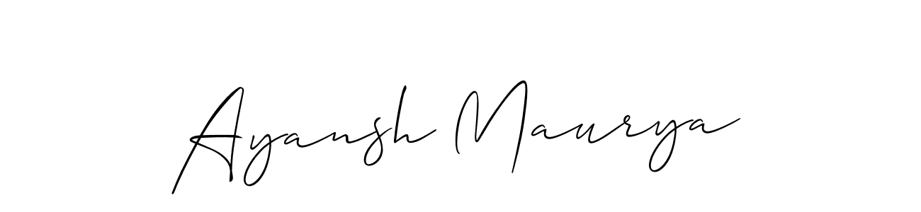 Create a beautiful signature design for name Ayansh Maurya. With this signature (Allison_Script) fonts, you can make a handwritten signature for free. Ayansh Maurya signature style 2 images and pictures png