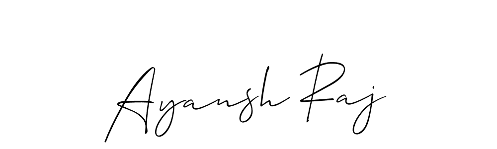 Allison_Script is a professional signature style that is perfect for those who want to add a touch of class to their signature. It is also a great choice for those who want to make their signature more unique. Get Ayansh Raj name to fancy signature for free. Ayansh Raj signature style 2 images and pictures png