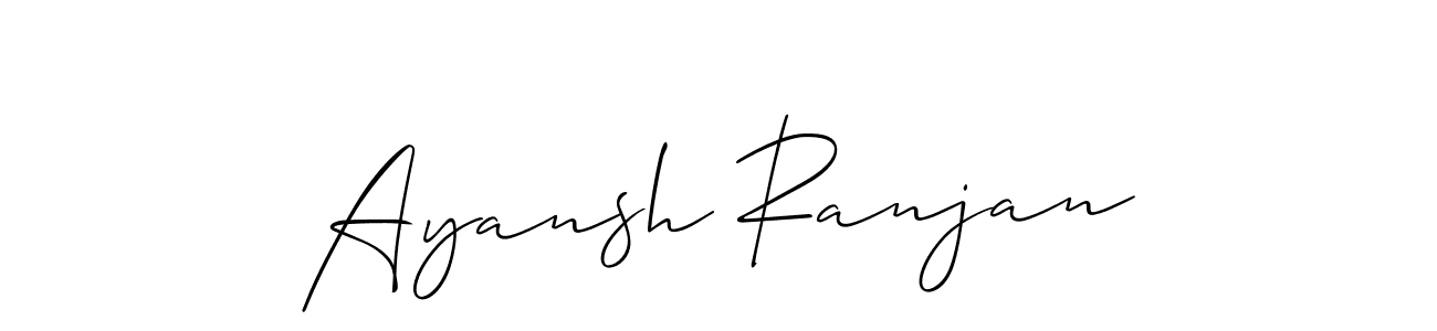 It looks lik you need a new signature style for name Ayansh Ranjan. Design unique handwritten (Allison_Script) signature with our free signature maker in just a few clicks. Ayansh Ranjan signature style 2 images and pictures png