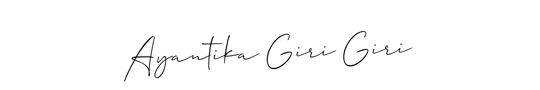 Allison_Script is a professional signature style that is perfect for those who want to add a touch of class to their signature. It is also a great choice for those who want to make their signature more unique. Get Ayantika Giri Giri name to fancy signature for free. Ayantika Giri Giri signature style 2 images and pictures png
