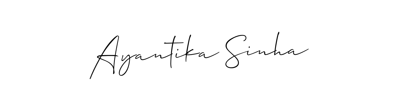 Design your own signature with our free online signature maker. With this signature software, you can create a handwritten (Allison_Script) signature for name Ayantika Sinha. Ayantika Sinha signature style 2 images and pictures png