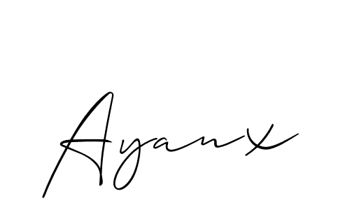 It looks lik you need a new signature style for name Ayanx. Design unique handwritten (Allison_Script) signature with our free signature maker in just a few clicks. Ayanx signature style 2 images and pictures png