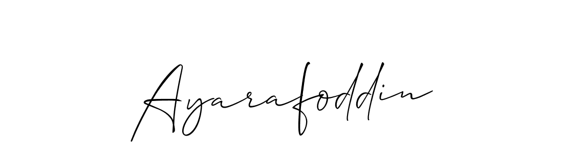 The best way (Allison_Script) to make a short signature is to pick only two or three words in your name. The name Ayarafoddin include a total of six letters. For converting this name. Ayarafoddin signature style 2 images and pictures png