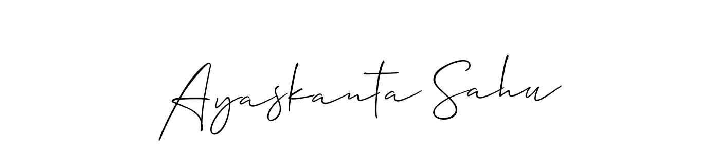Make a beautiful signature design for name Ayaskanta Sahu. With this signature (Allison_Script) style, you can create a handwritten signature for free. Ayaskanta Sahu signature style 2 images and pictures png
