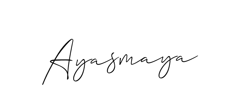 It looks lik you need a new signature style for name Ayasmaya. Design unique handwritten (Allison_Script) signature with our free signature maker in just a few clicks. Ayasmaya signature style 2 images and pictures png