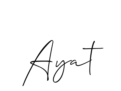 Also we have Ayat name is the best signature style. Create professional handwritten signature collection using Allison_Script autograph style. Ayat signature style 2 images and pictures png
