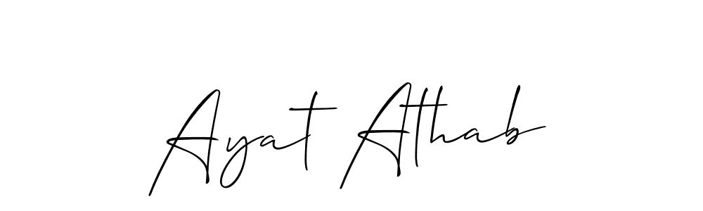 Best and Professional Signature Style for Ayat Athab. Allison_Script Best Signature Style Collection. Ayat Athab signature style 2 images and pictures png