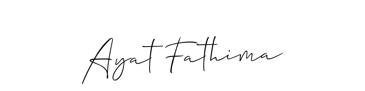 Make a beautiful signature design for name Ayat Fathima. Use this online signature maker to create a handwritten signature for free. Ayat Fathima signature style 2 images and pictures png