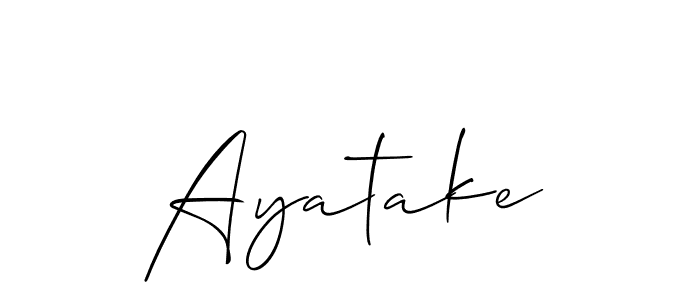 The best way (Allison_Script) to make a short signature is to pick only two or three words in your name. The name Ayatake include a total of six letters. For converting this name. Ayatake signature style 2 images and pictures png