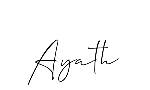 How to make Ayath signature? Allison_Script is a professional autograph style. Create handwritten signature for Ayath name. Ayath signature style 2 images and pictures png