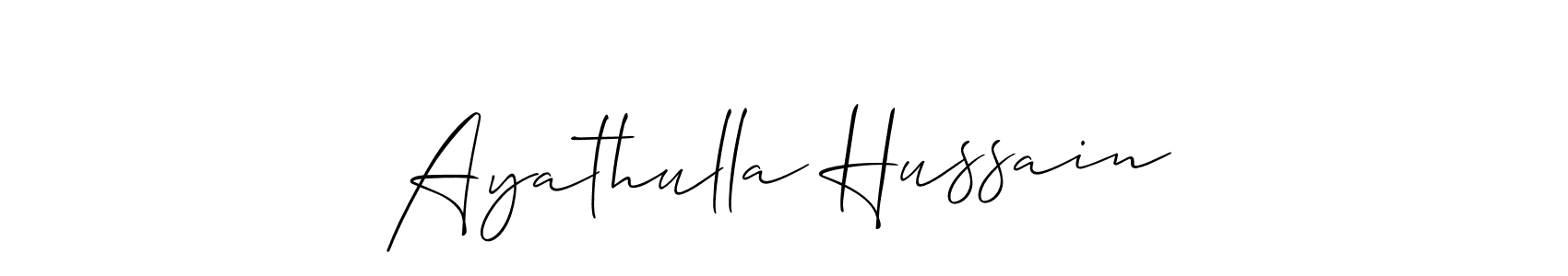 Once you've used our free online signature maker to create your best signature Allison_Script style, it's time to enjoy all of the benefits that Ayathulla Hussain name signing documents. Ayathulla Hussain signature style 2 images and pictures png