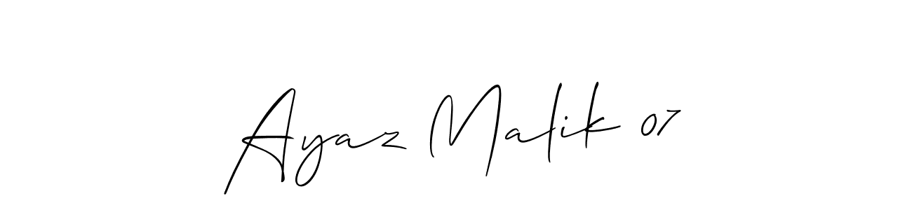 Once you've used our free online signature maker to create your best signature Allison_Script style, it's time to enjoy all of the benefits that Ayaz Malik 07 name signing documents. Ayaz Malik 07 signature style 2 images and pictures png